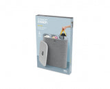 Joseph Joseph Tota Trio 90L Laundry Basket in grey with three detachable tote bags for efficient laundry sorting.