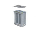 Joseph Joseph Tota Trio 90L Laundry Basket in Grey with three fabric tote bags for easy laundry sorting and handling.