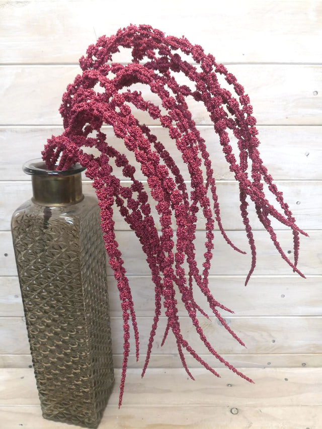 Lifelike artificial Amaranthus spray with vibrant colors, perfect for elegant floral arrangements and low-maintenance decor.