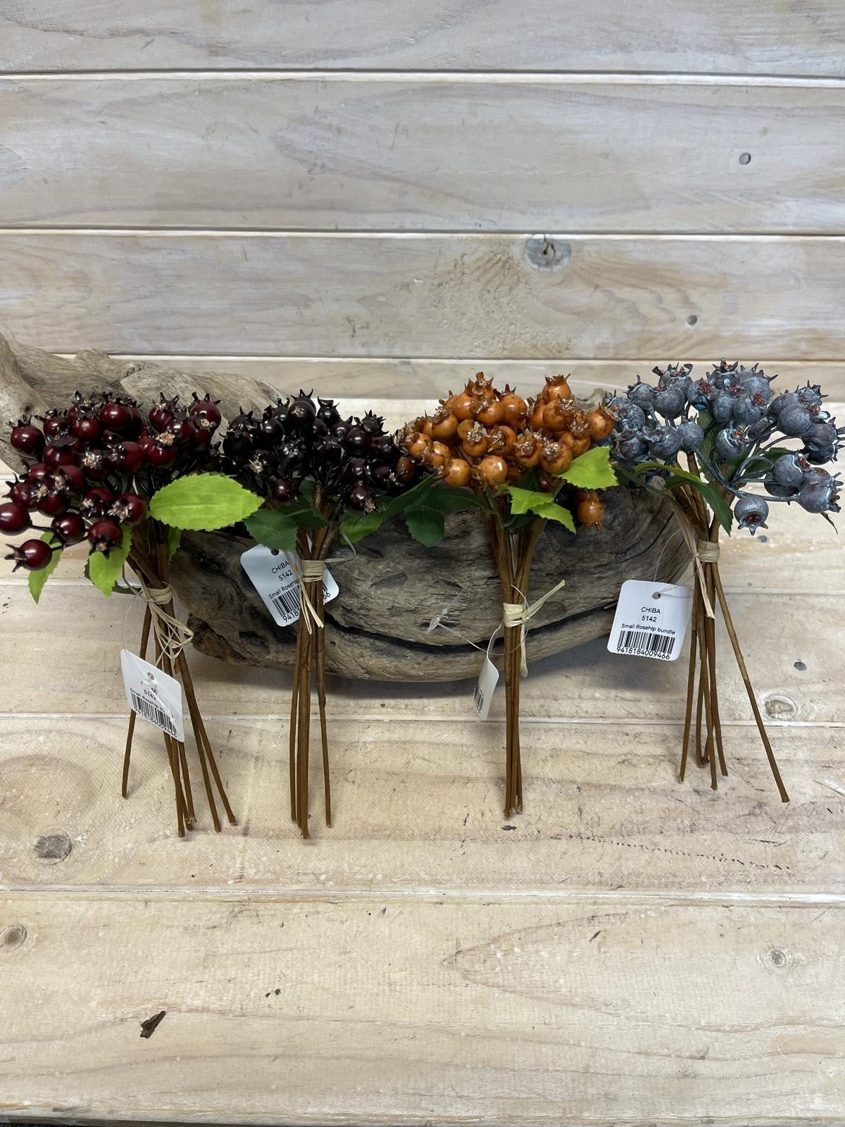 Artificial Berries â€“ Small Rosehip Bundle X 5 (BLUE)