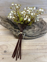 Artificial Berries – Rosehip Bundle X 5 White