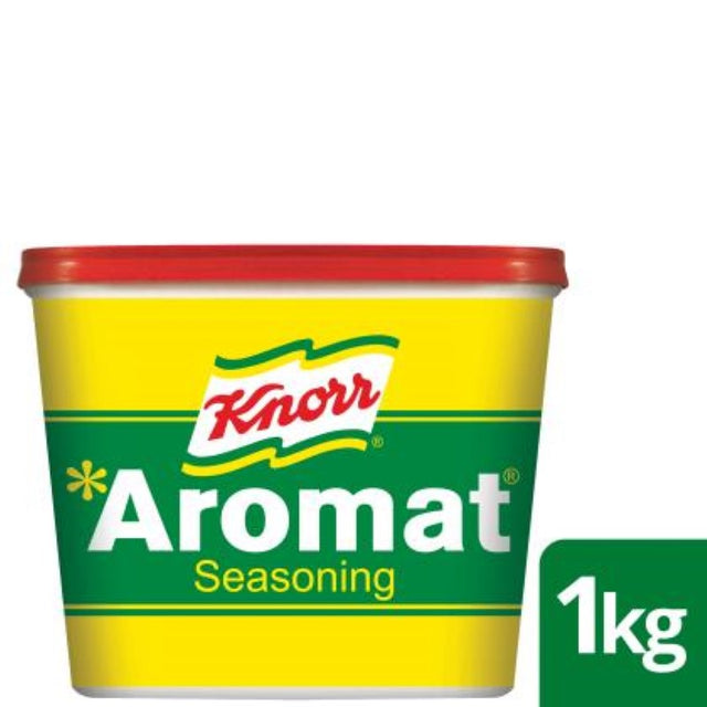 Knorr's 1KG Seasoning Aromat, a premium blend of herbs and spices for enhancing flavors in various dishes.