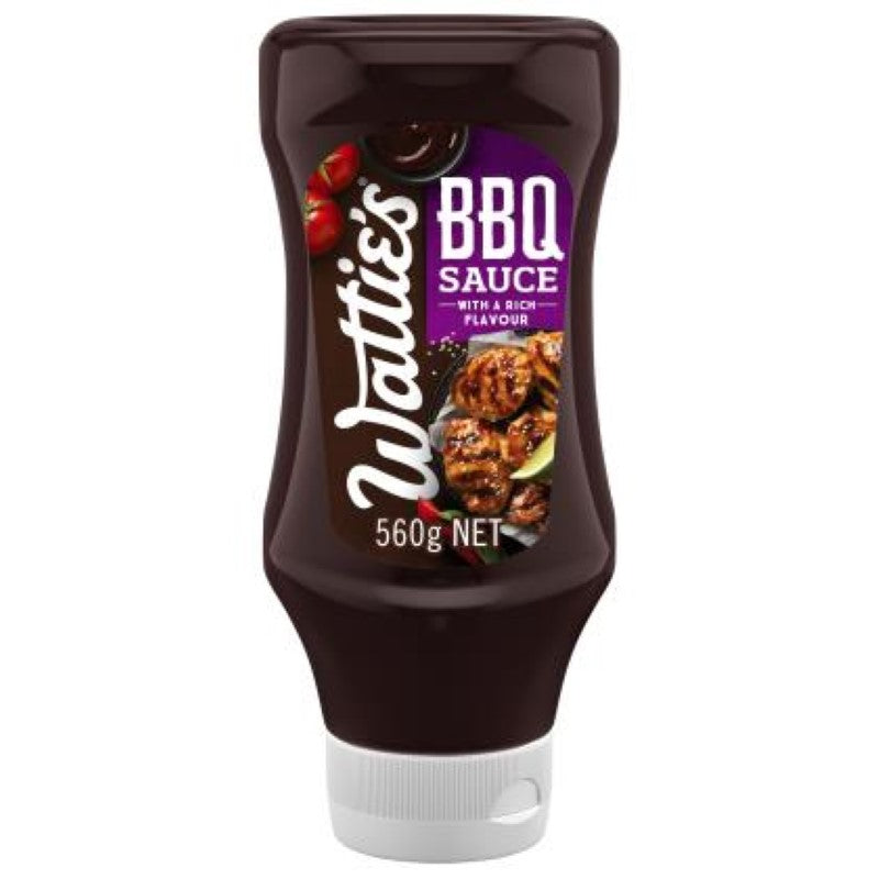 Wattie's 560g Barbeque Sauce adds rich smoky flavor to your grilling, marinating, and dipping for unforgettable meals.