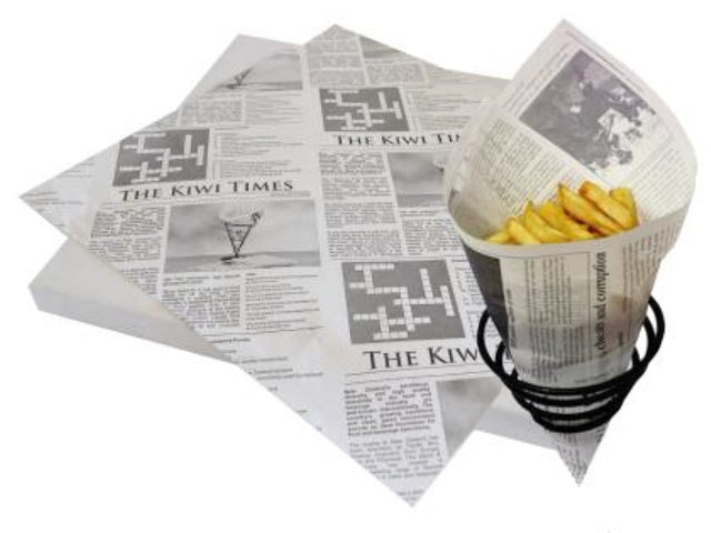 Tanco Kiwi Time greaseproof sheets, 400x400mm, pack of 500, perfect for baking, cooking, and easy cleanup.