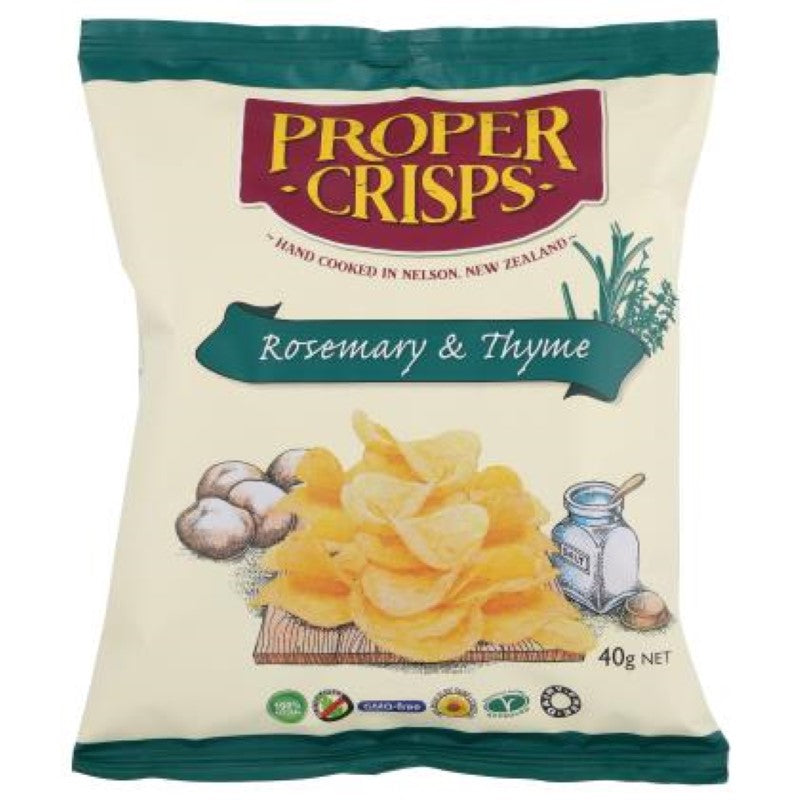 Crisps Salt & Cider Vinegar - Proper Crisps - 18X40G