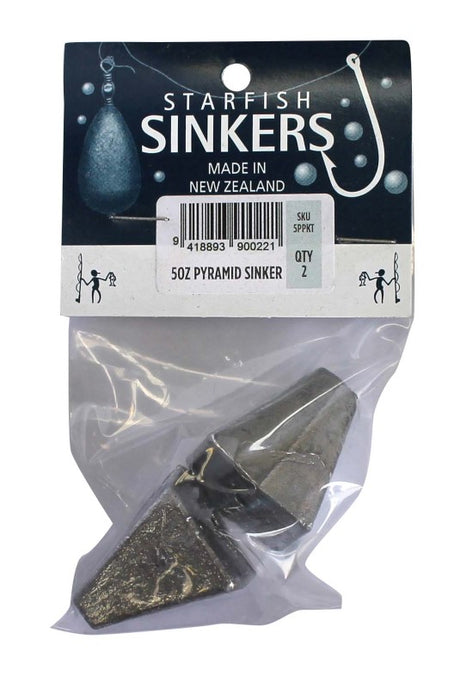 Pyramid sinkers designed for surf and ocean fishing, providing stability and secure anchoring on various bottom surfaces.