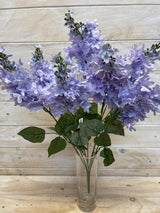 Lifelike large artificial hyacinths bush, perfect for elegant home décor and low-maintenance floral arrangements.