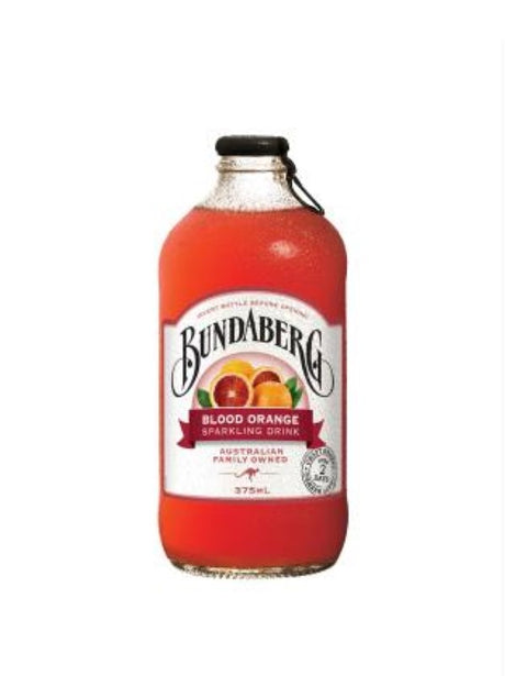 12-pack of Bundaberg Blood Orange Drink, featuring vibrant color and refreshing sweet-tangy flavor, ideal for gatherings.