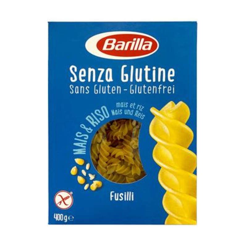 Gluten-free Barilla Fusilli pasta, 400G, perfect for flavorful dishes without compromising on taste. Made in Italy.