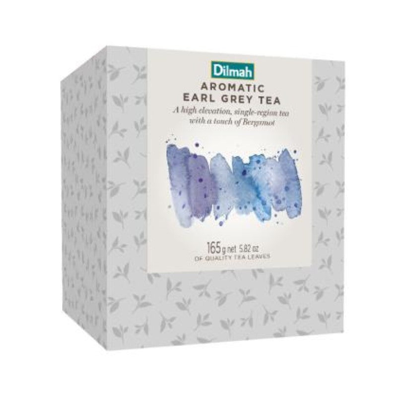 Tea Leaf Earl Grey Vivid by Dilmah, 165g, offers bold Ceylon tea with citrus Bergamot notes for a refreshing experience.