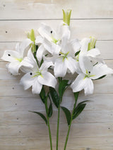 Artificial Flower -Lily – Single White Lily Spray
