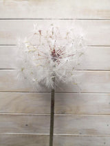 15cm large white artificial dandelion flower, showcasing delicate features for elegant, low-maintenance home decor.