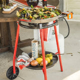 Garcima Andreu Paella Gas Burner Set with 46cm pan, gas burner, and portable stand for outdoor cooking adventures.