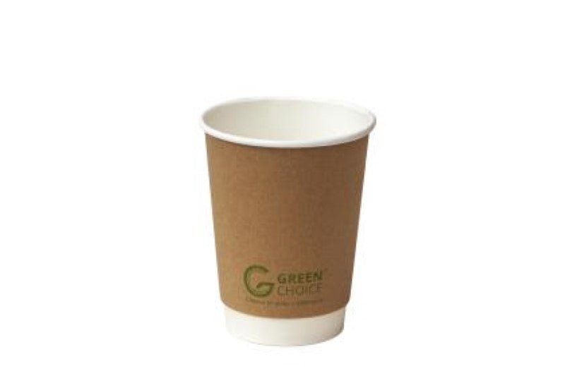Cup Hot Double Wall Bio 12oz - Green Choice - 25PC