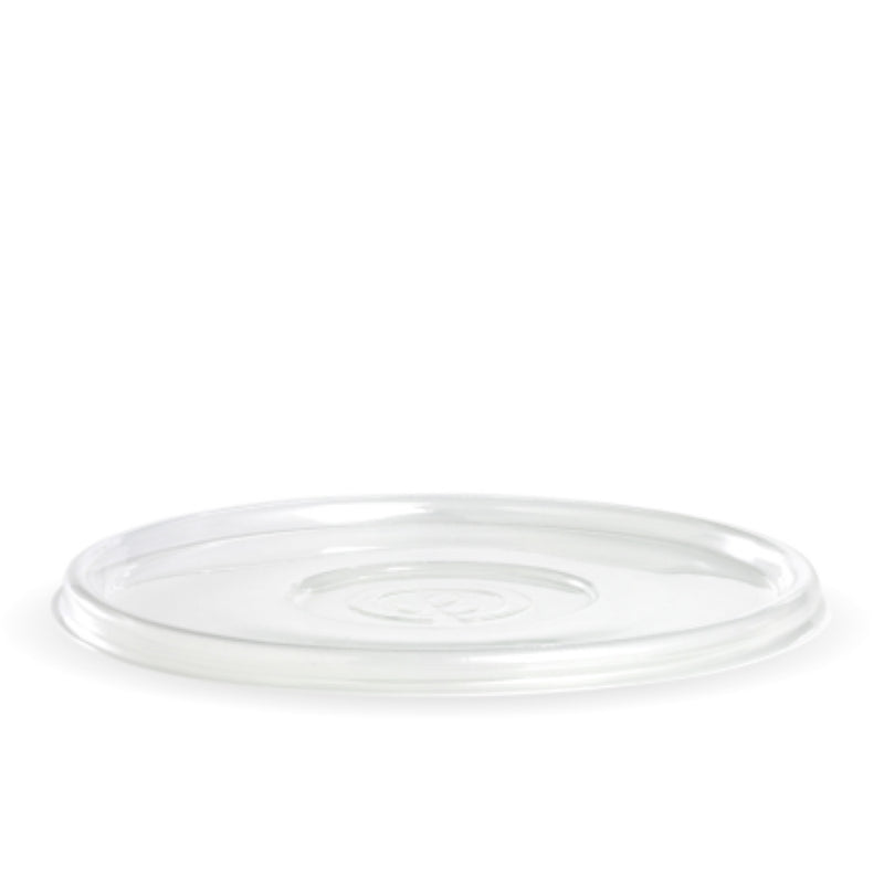 Lid Plastic 24-40oz Round Clear (Fits Biocane Bowls) - Biopak - 50PC