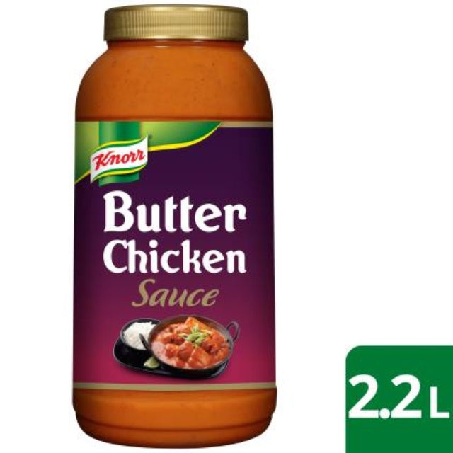 Image of Knorr Pataks Sauce Butter Chicken 2.2KG, featuring a creamy, mildly spiced sauce ideal for easy Indian meals at home.