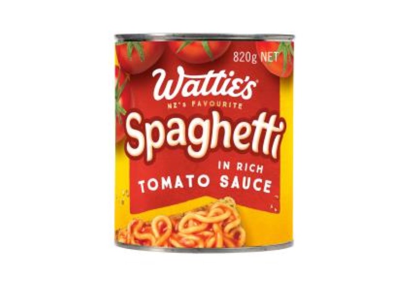 Wattie's Spaghetti 820G pack, made in New Zealand, perfect for versatile meals and cooking al dente every time.