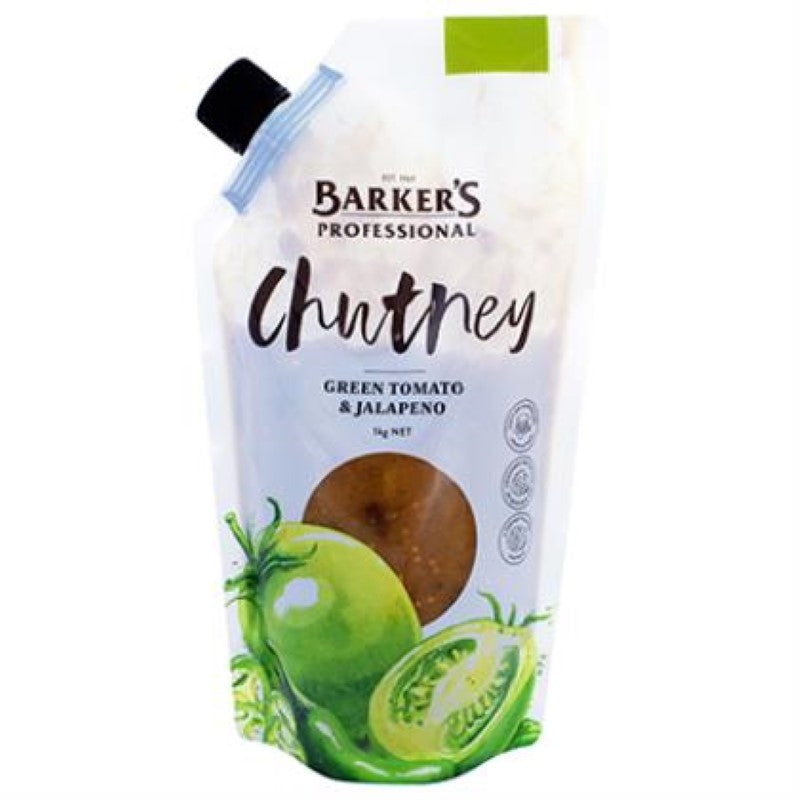 Chutney Green Tomato Jalapeno - Barkers - 1KG