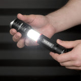 Versatile Nebo Tac Slyde flashlight with 300 lumens, adjustable zoom, multiple modes, magnetic base, and durable design.