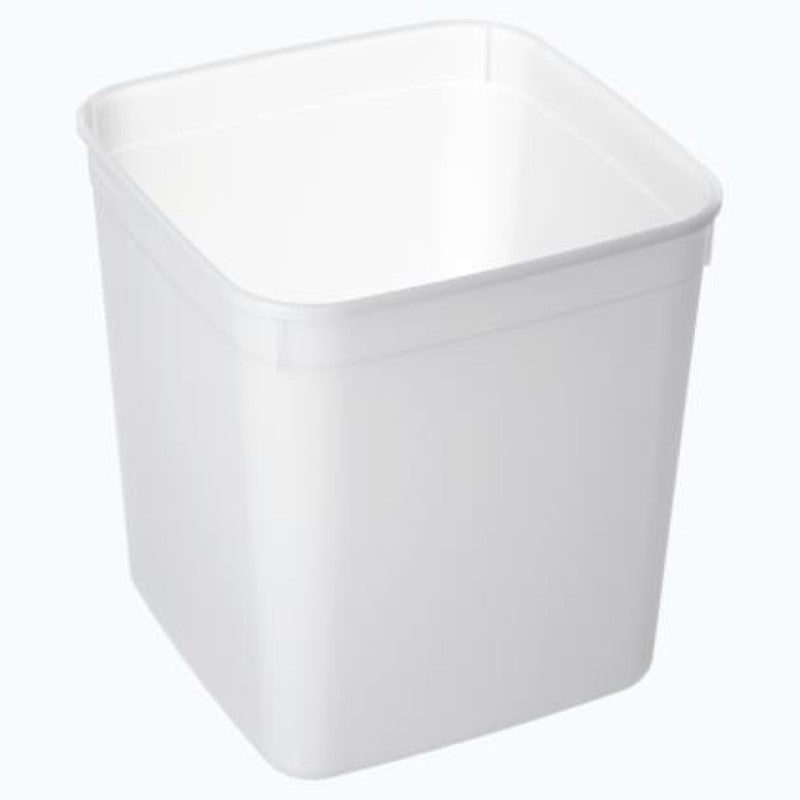 Square 4.8L plastic storage containers by Bonson, 10-pack, stackable with airtight lids for organizing dry goods and supplies.