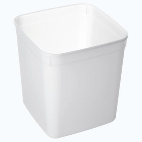 Square 4.8L plastic storage containers by Bonson, 10-pack, stackable with airtight lids for organizing dry goods and supplies.