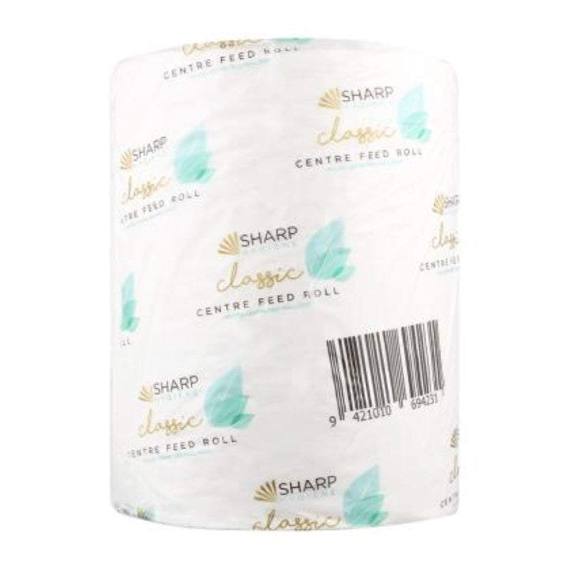 Paper Towel 1Ply Centrefeed White 200Mm - Sharp - 6X300M