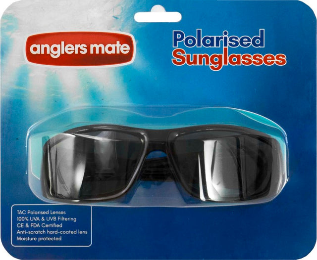 Angler's Mate Polarised Fishing Sunglasses with glare-reducing lenses for optimal visibility and full UV protection for anglers.