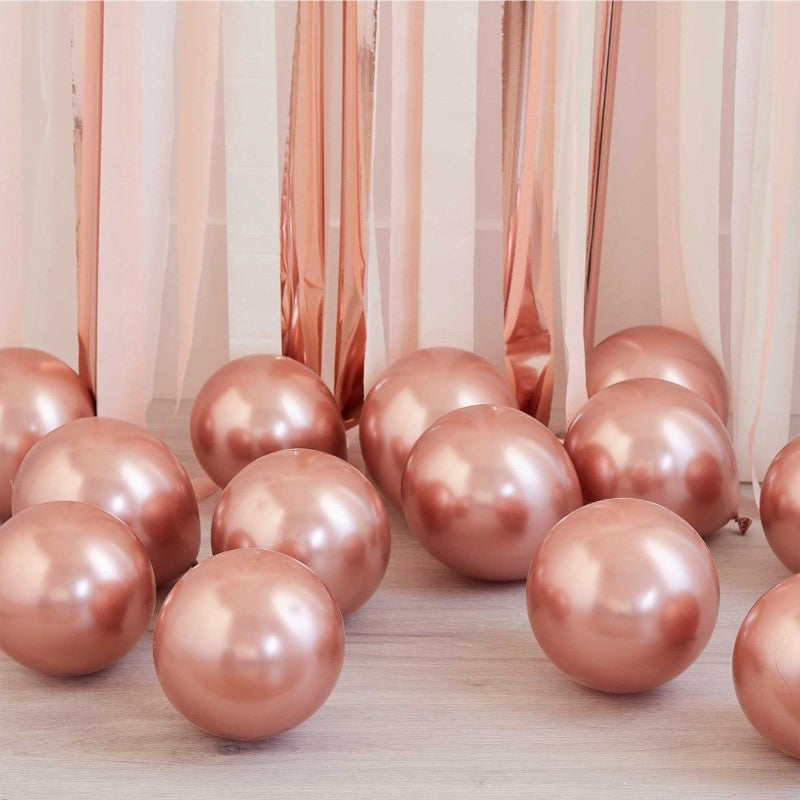 Rose Gold Chrome Balloon Mosaic Balloon Pack of 40 x 5"