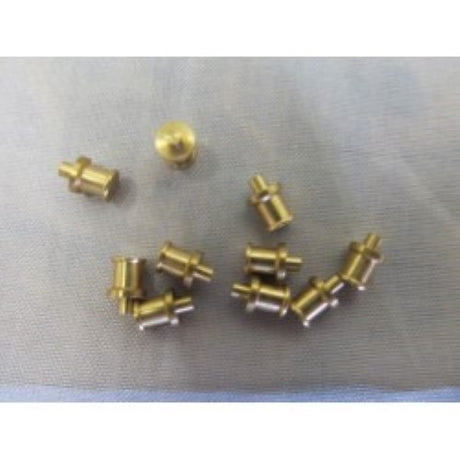 Set of ten 5x7mm bollards for model boats, enhancing stability and aesthetics with durable, high-quality craftsmanship.