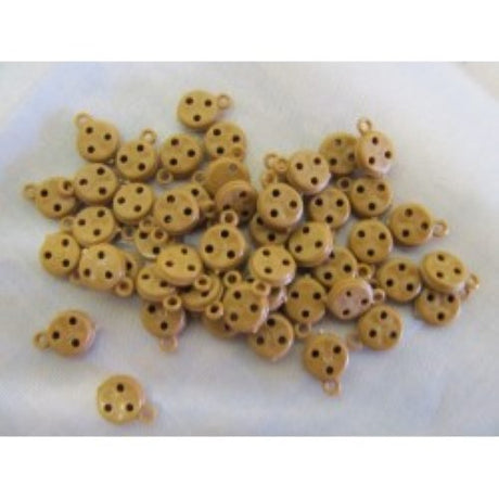 Plastic dead eyes, 7mm size, pack of 50, designed for precise model sailboat rigging and tension stability.