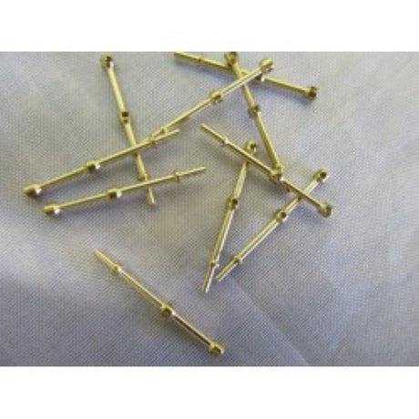 Durable 23mm rail stanchions for model boats, enhancing stability and aesthetics, 10-pack for easy installation.