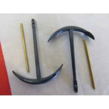 Plastic stock anchor for model boats, measuring 50x65mm, ideal for adding realistic detail in a pack of 20.