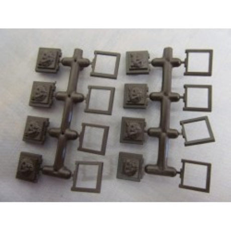 Gunport set with 4 pieces designed for model boats, enhancing authenticity and detail for maritime enthusiasts.