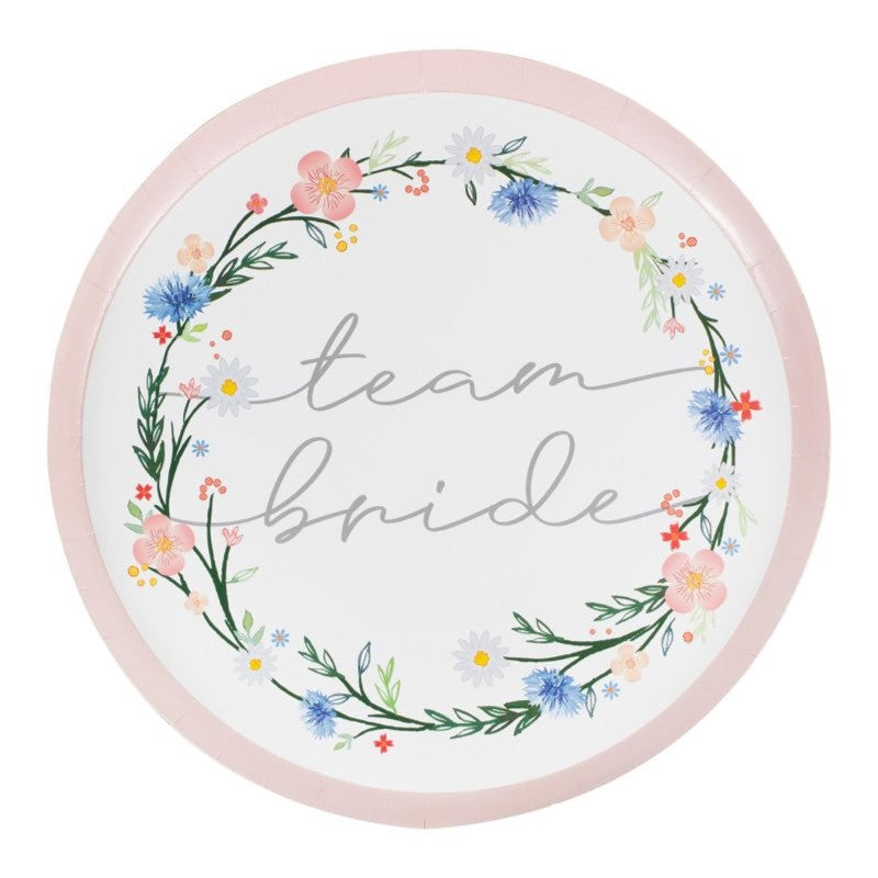 Boho Bride 25cm Paper Plates - Pack of 8