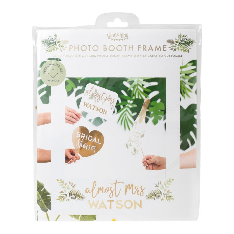 Botanical Hen Party Gold Foiled Customisable Photo Booth Polaroid Frame 70cm (H) x 60cm (W)