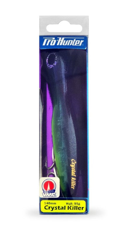 Pro Hunter Crystal Killer Popper Green for efficient casting and quick retrieval, perfect for targeting NZ kingfish.