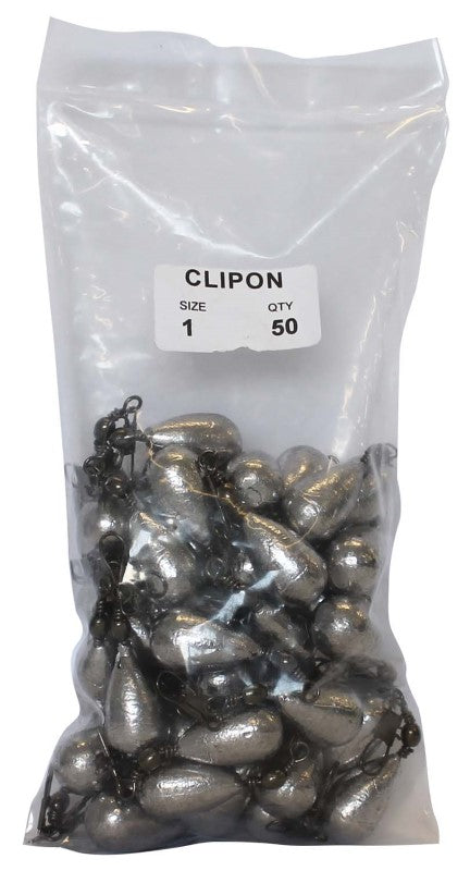 Clipon Sinker Bulk Pack 1oz (50 per pack)