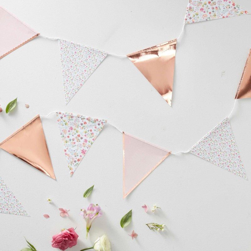 Ditsy Floral & Rose Gold Bunting 3.5m