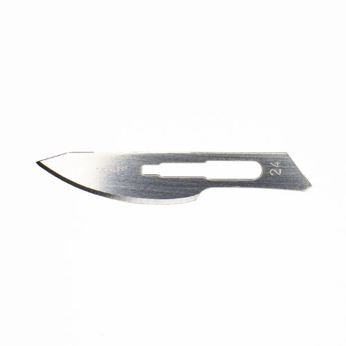 Large curved scalpel blades made of stainless steel, perfect for precise cutting in various craft projects.