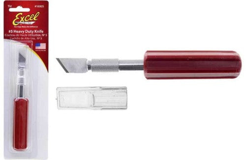 Hobby Tool C#5 Knife with Safety Cap features a durable aluminum shaft and a secure 4-jaw chuck for precision cutting.