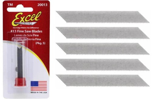Hobby Tool #1 Fine Saw Blades B13 (5 Pack) - durable high carbon steel, 3-inch blades for precision cutting in various materials.