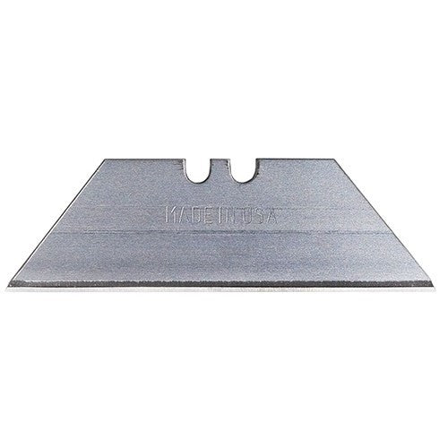 Stanley Type Knife Blades Pack of 5, carbon steel, 2-notched design for secure fitting in most utility knives.
