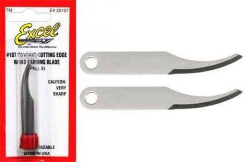 Excel Convex Blade (2 pack) for precise cutting and carving, ideal for hobbyists and professionals. Durable carbon steel blades.