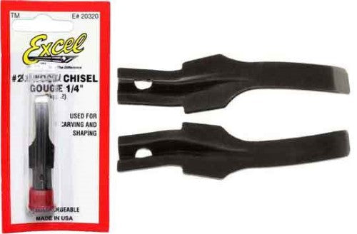 Hobby Tool set featuring two 1/4" carbon steel carving chisels for precision chiseling and sculpting in various materials.