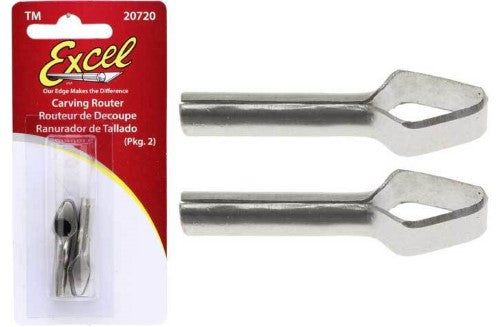 V' shaped router blade for precise crafting, compatible with K2, K5, K6 knives, made from durable carbon steel.