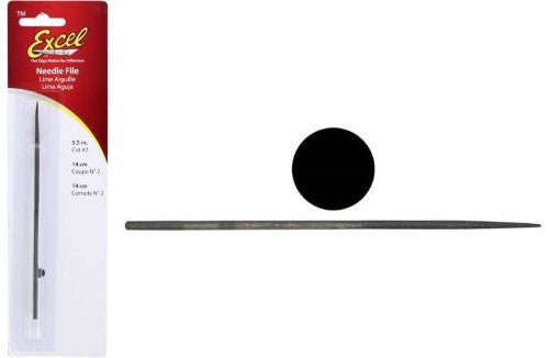 Round needle file for precision crafting, ideal for sharpening and smoothing, made of durable steel, 5.75 inches long.