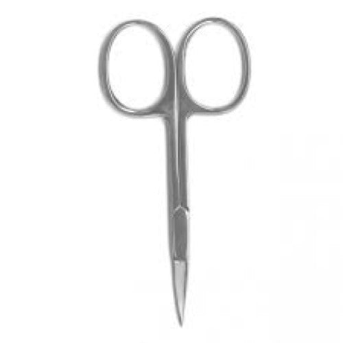 Stainless steel 3.5-inch decal scissors designed for precise cutting in crafting, scrapbooking, and model making.