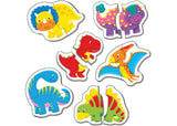 Vibrant 2-piece dinosaur puzzle for toddlers, enhancing cognitive skills and fine motor development through fun play.
