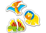 Galt Baby Puzzles featuring 2 vibrant dinosaur pieces, perfect for toddlers to enhance fine motor skills and problem-solving.