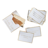 GOLD WEDDING TABLE GAME - Pack of 25 (10cm W x 7cm H each card)